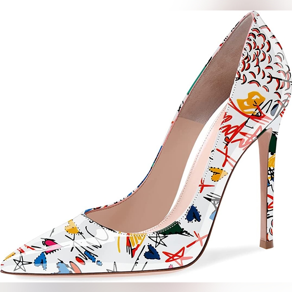 Pumps Stiletto Heels Pointed Toe Wedding Shoes for Women